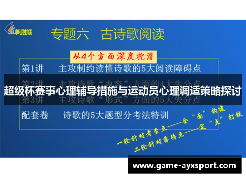 超级杯赛事心理辅导措施与运动员心理调适策略探讨